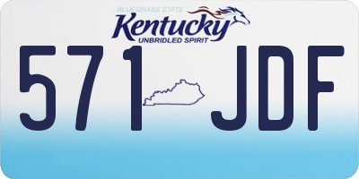 KY license plate 571JDF