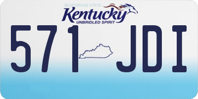 KY license plate 571JDI