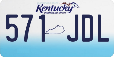 KY license plate 571JDL
