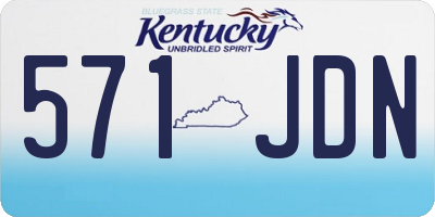 KY license plate 571JDN
