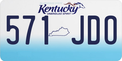 KY license plate 571JDO