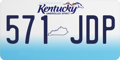 KY license plate 571JDP