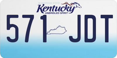 KY license plate 571JDT