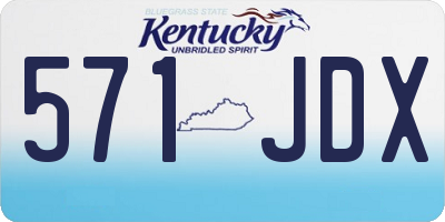 KY license plate 571JDX