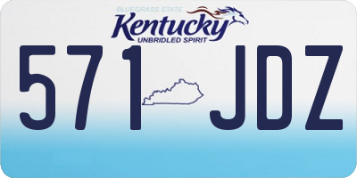 KY license plate 571JDZ