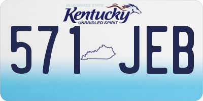 KY license plate 571JEB