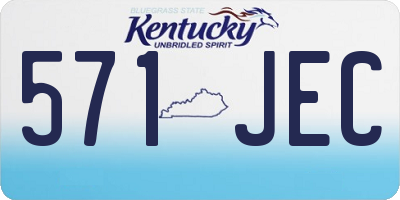 KY license plate 571JEC