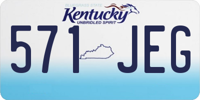 KY license plate 571JEG