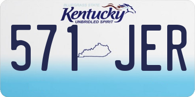KY license plate 571JER