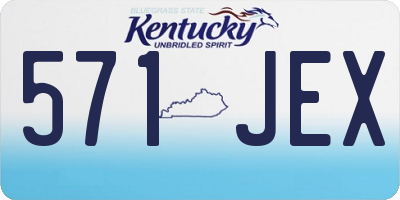 KY license plate 571JEX