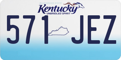 KY license plate 571JEZ