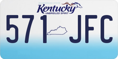 KY license plate 571JFC