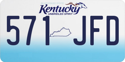 KY license plate 571JFD