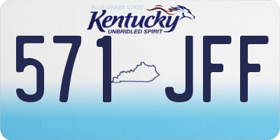 KY license plate 571JFF