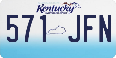 KY license plate 571JFN