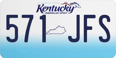 KY license plate 571JFS