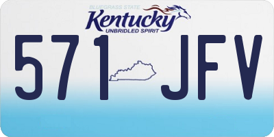 KY license plate 571JFV