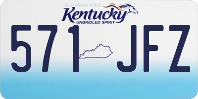 KY license plate 571JFZ