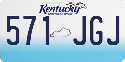 KY license plate 571JGJ
