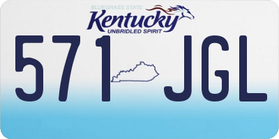 KY license plate 571JGL