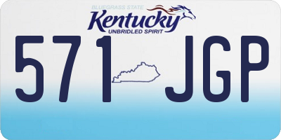 KY license plate 571JGP
