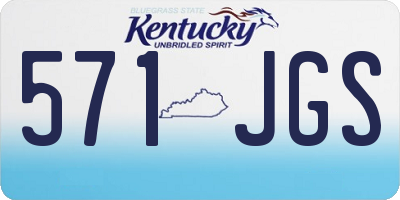 KY license plate 571JGS