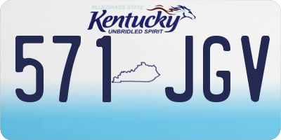 KY license plate 571JGV