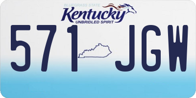 KY license plate 571JGW