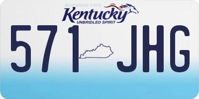 KY license plate 571JHG