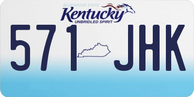 KY license plate 571JHK