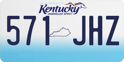 KY license plate 571JHZ