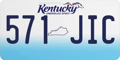 KY license plate 571JIC