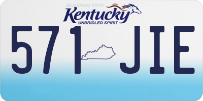 KY license plate 571JIE