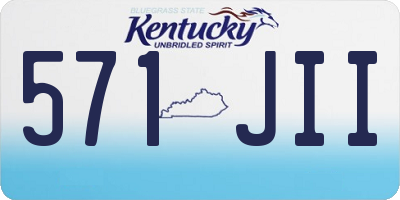 KY license plate 571JII