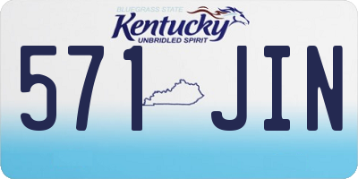 KY license plate 571JIN
