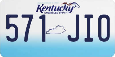 KY license plate 571JIO