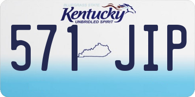 KY license plate 571JIP