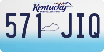 KY license plate 571JIQ