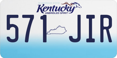 KY license plate 571JIR