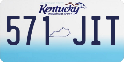 KY license plate 571JIT