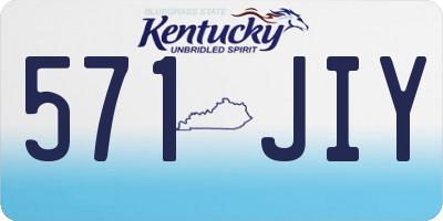 KY license plate 571JIY