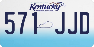 KY license plate 571JJD
