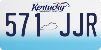 KY license plate 571JJR