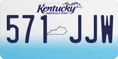 KY license plate 571JJW