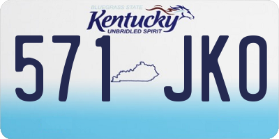 KY license plate 571JKO