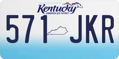 KY license plate 571JKR