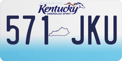 KY license plate 571JKU
