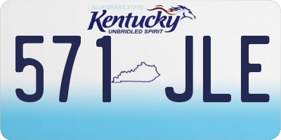 KY license plate 571JLE
