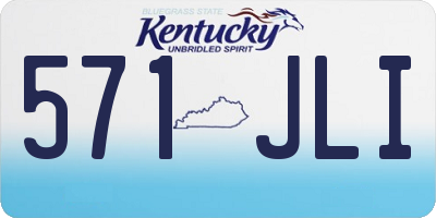 KY license plate 571JLI