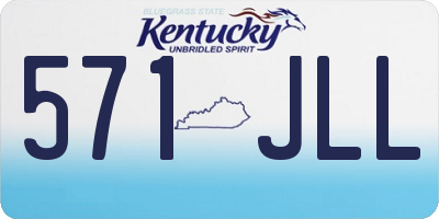 KY license plate 571JLL